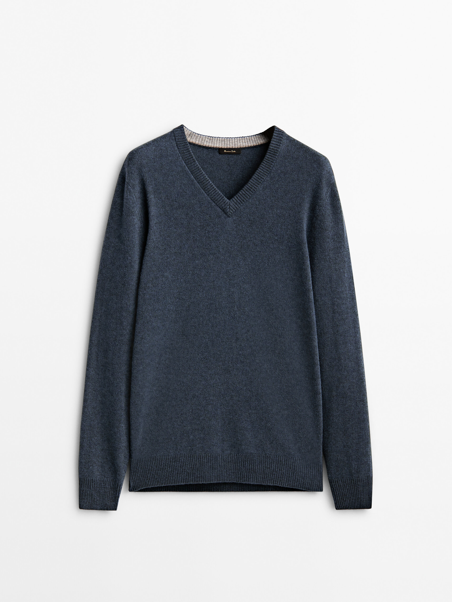 

Пуловер мужской Massimo Dutti 00980415452 синий L, 00980415452