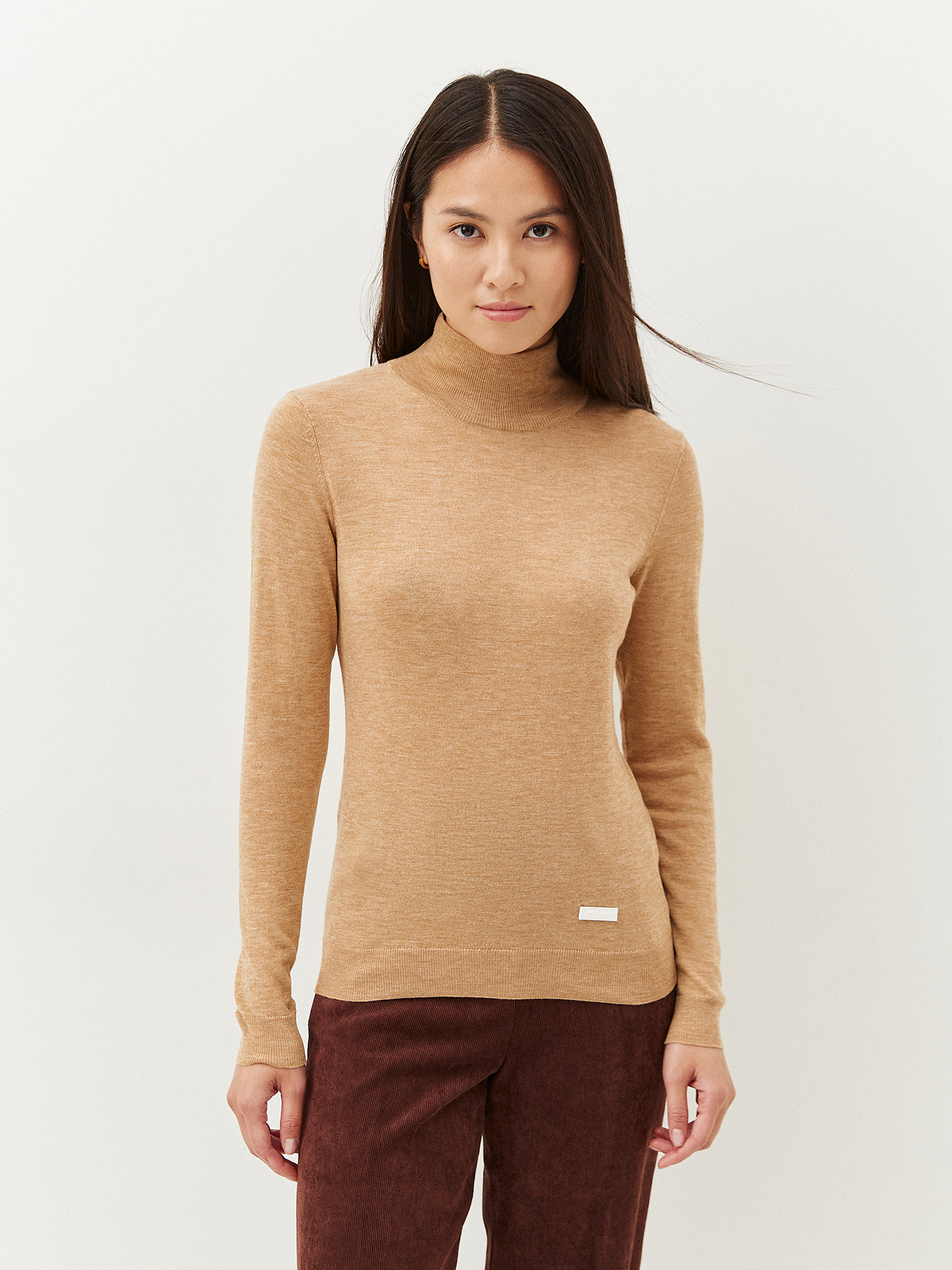 

Водолазка женская Just Clothes 431546 бежевая 50 RU, Бежевый, 431546