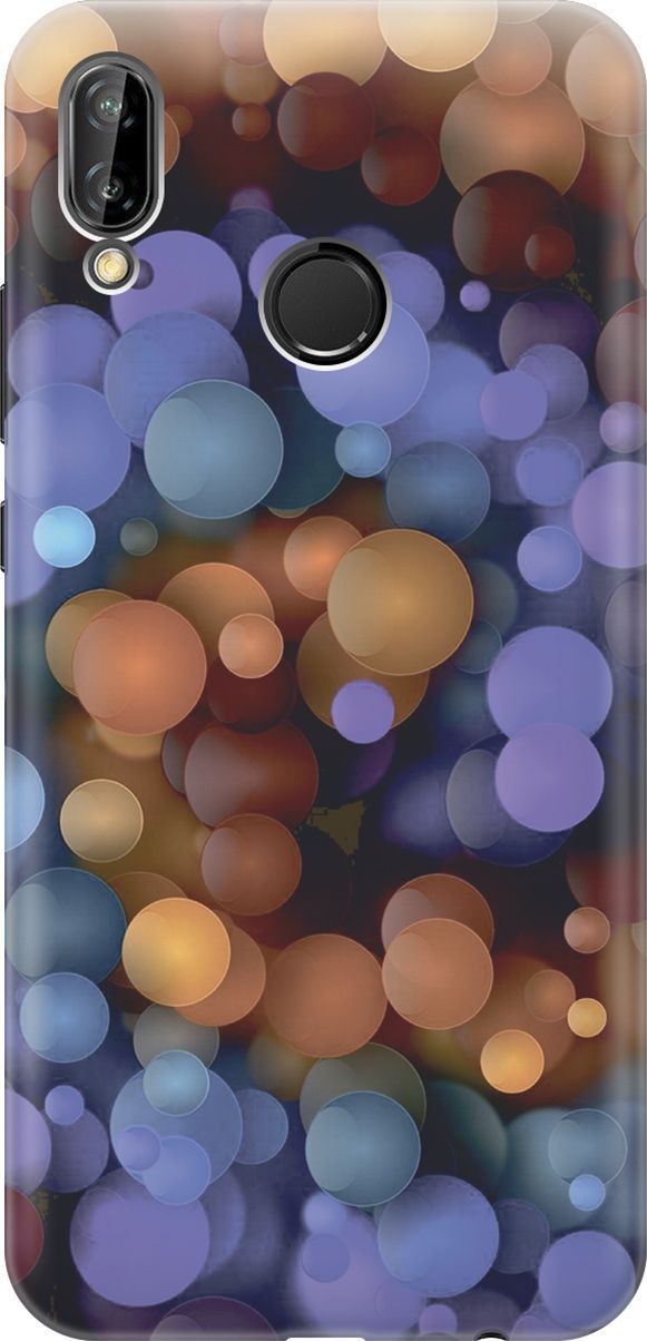 

Чехол на Huawei P20 Lite/Nova 3e "Сиренево-оранжевые шарики", Фиолетовый;оранжевый, 6174