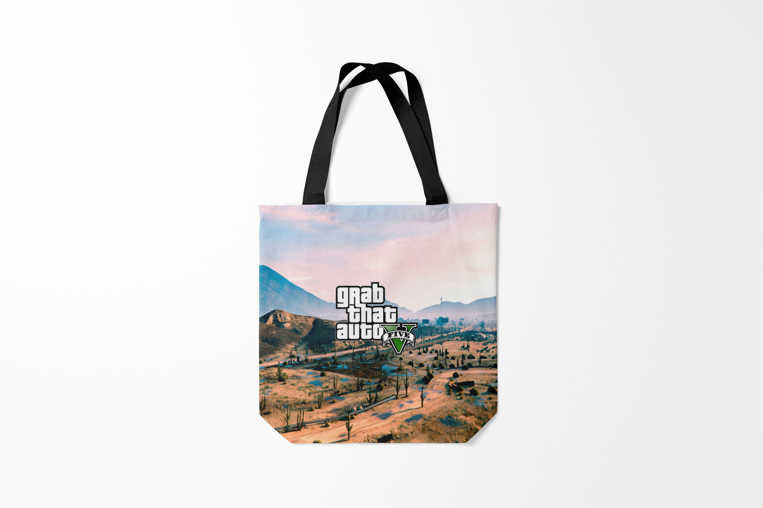 

Сумка шoппер унисекс Burnettie GTA Grand Theft Auto 5, черный, GTA Grand Theft Auto 5