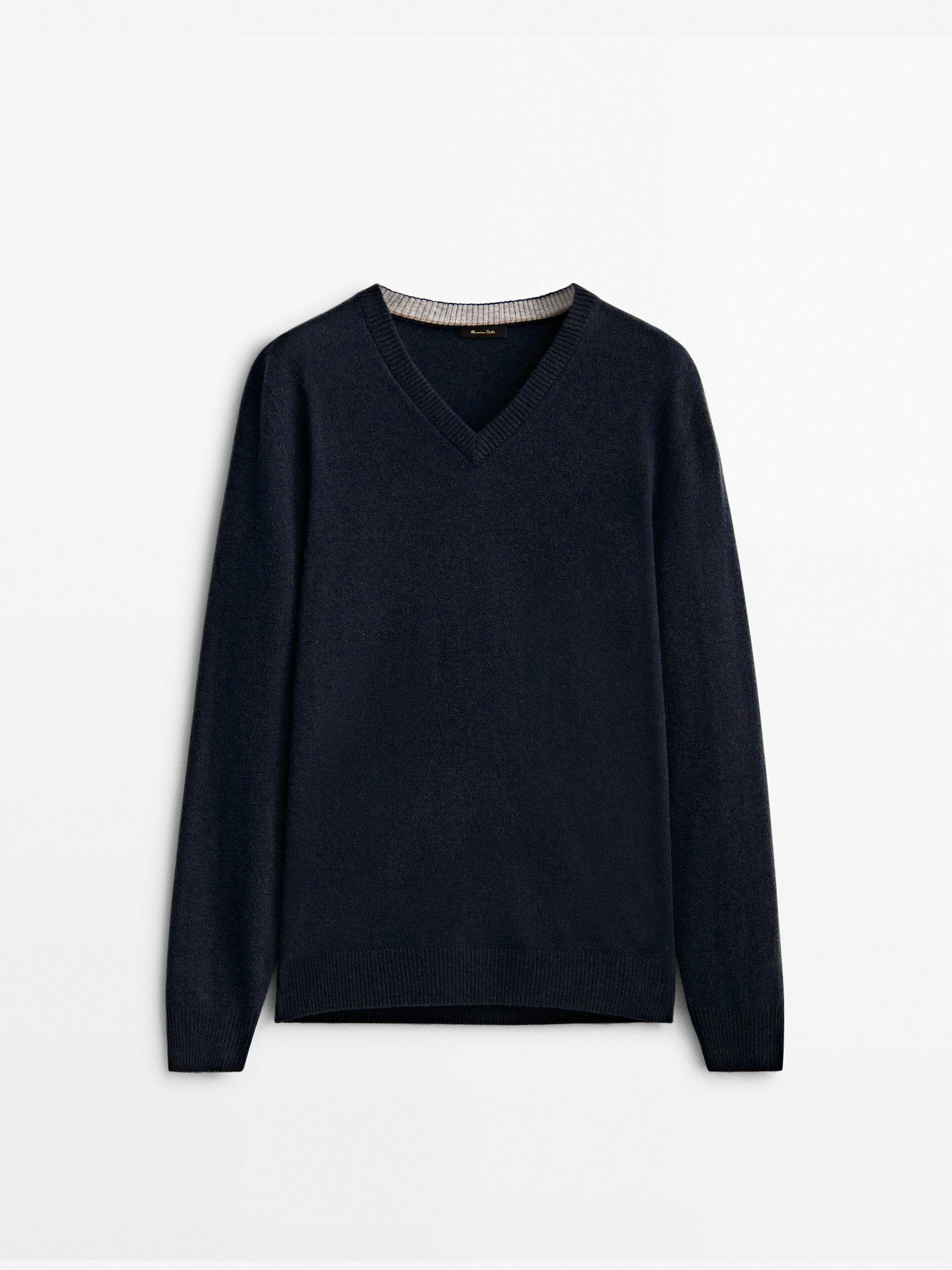 

Пуловер мужской Massimo Dutti 00980415401 синий L, 00980415401