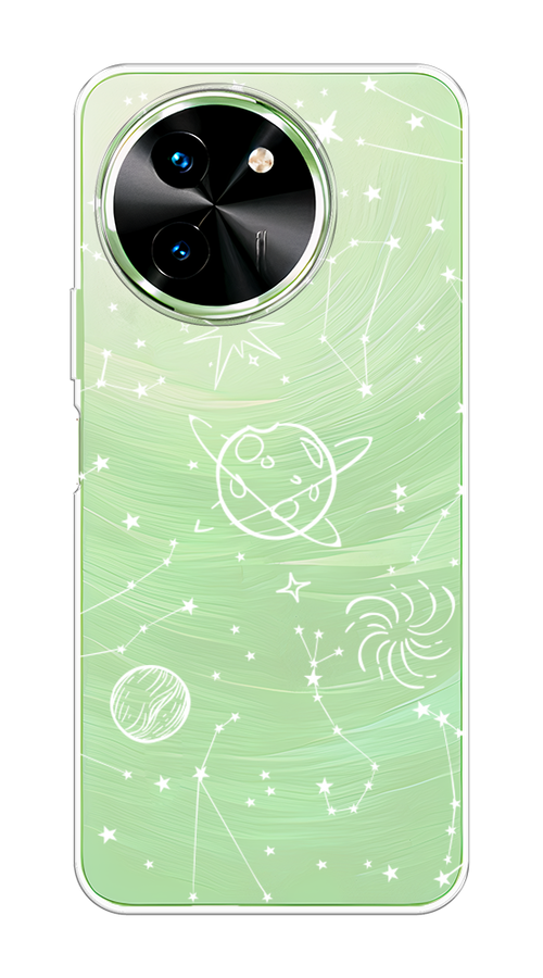 

Чехол на Vivo T3x/Y38 5G "Планеты в космосе", Белый, 2610750-1