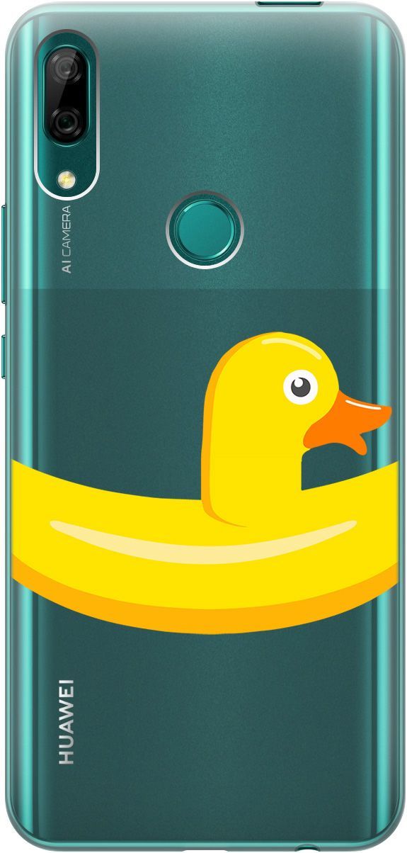 

Чехол на Honor 9X/Huawei P Smart Z/Y9 Prime (2019) "Duck Swim Ring" прозрачный, Прозрачный;белый, 5248