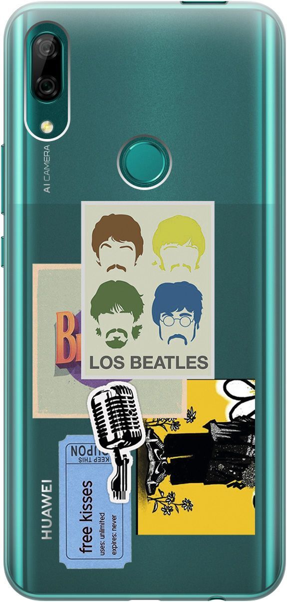 

Чехол на Honor 9X/Huawei P Smart Z/Y9 Prime (2019) "Beatles Stickers" прозрачный, Прозрачный;бежевый, 5248