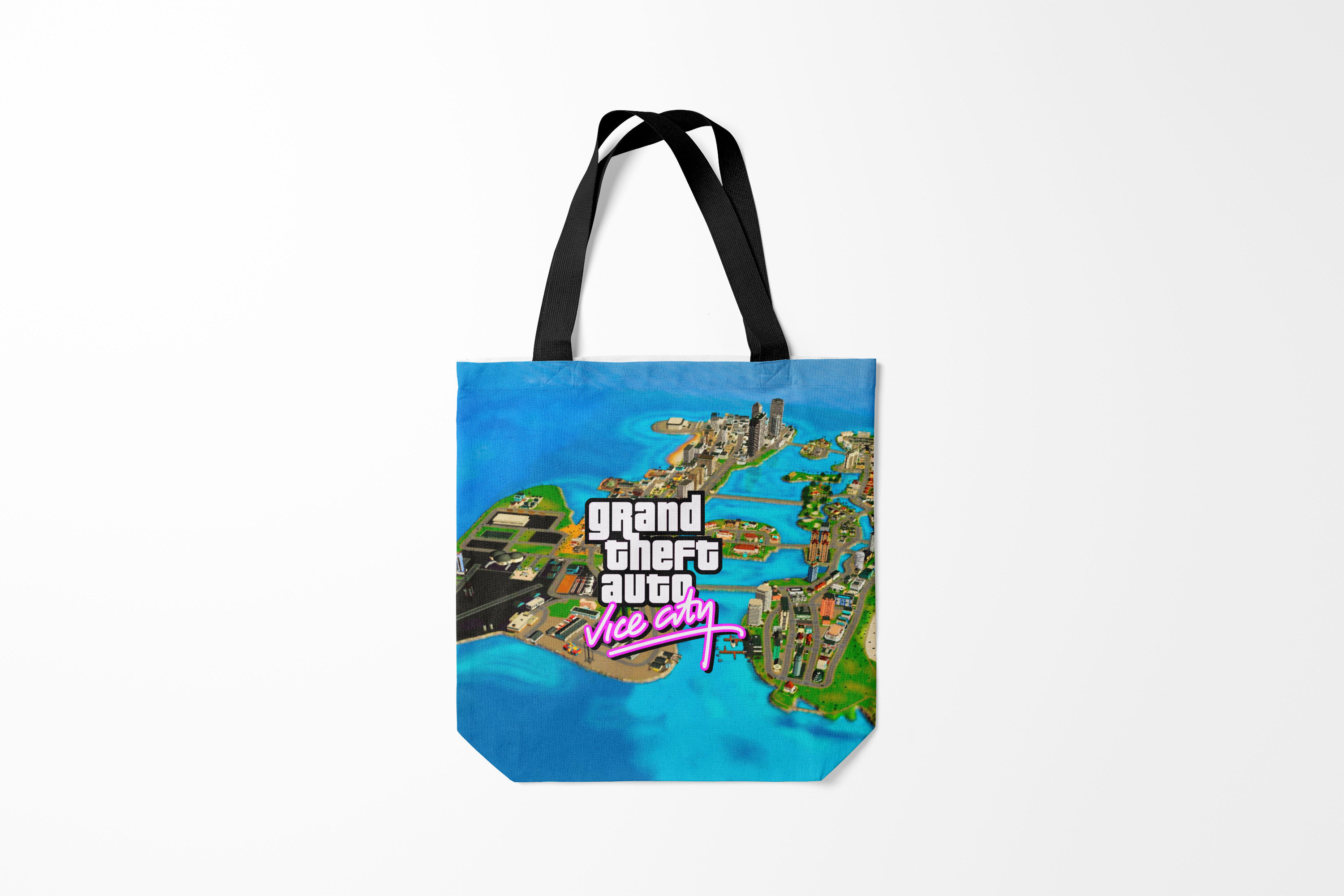 

Сумка шoппер унисекс Burnettie GTA GRAND THEFT AUTO VICE CITY, голубой, GTA GRAND THEFT AUTO VICE CITY