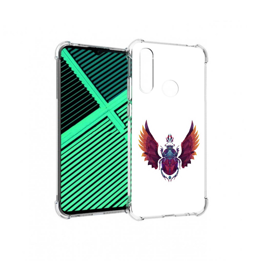 

Чехол MyPads Tocco для Motorola Moto G8 Power Lite алмазный скоробей (PT227069.358.219), Прозрачный, Tocco