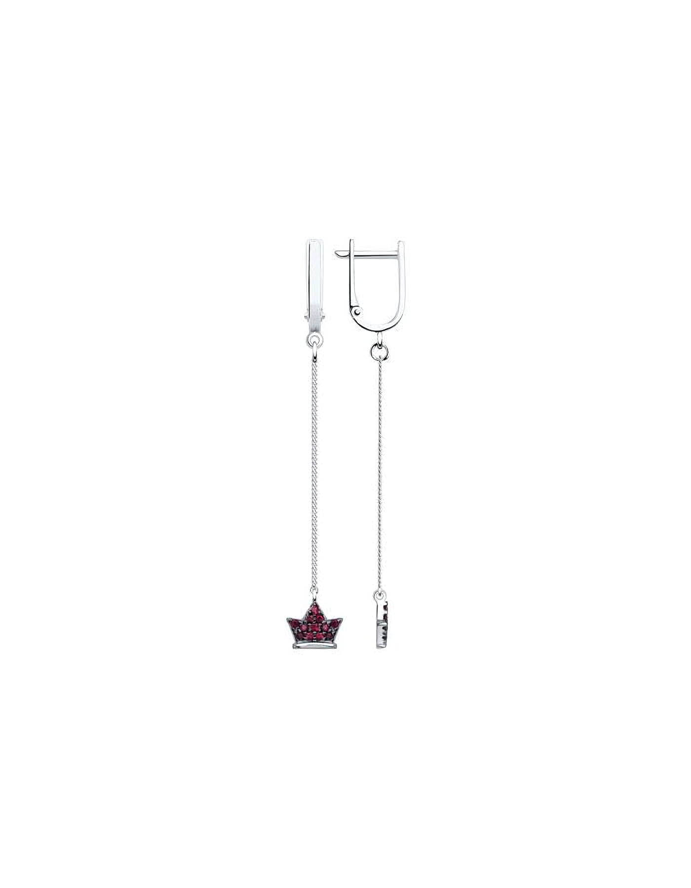 

Серьги подвески из серебра TEO MAORI 894023244, фианит, 894023244