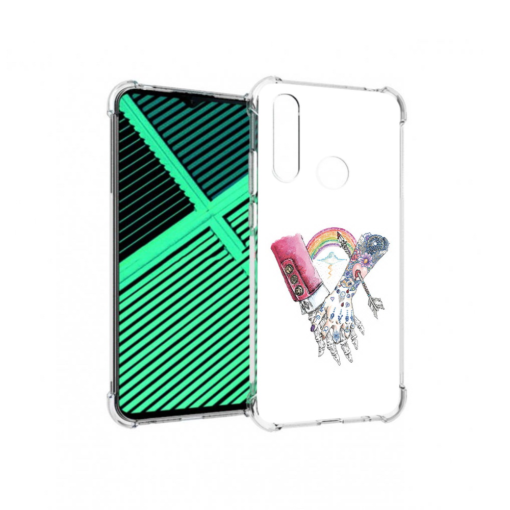 

Чехол MyPads Tocco для Motorola Moto G8 Power Lite абстракция руки в татуировках, Прозрачный, Tocco