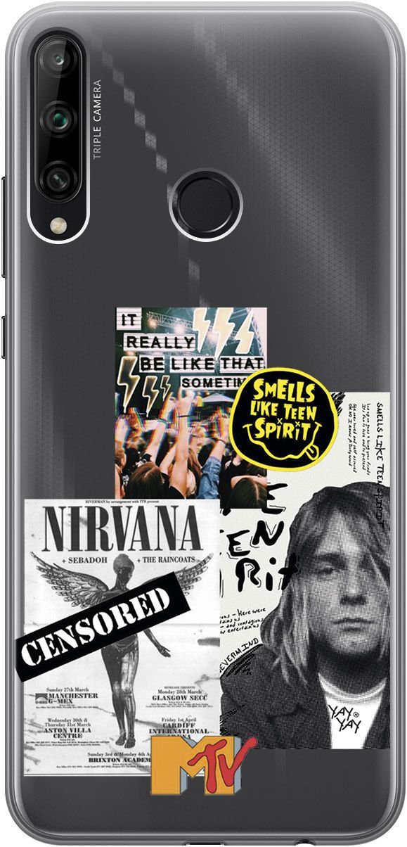 

Чехол на Honor 9C/Huawei P40 Lite E "Nirvana" прозрачный, Прозрачный;белый, 5264