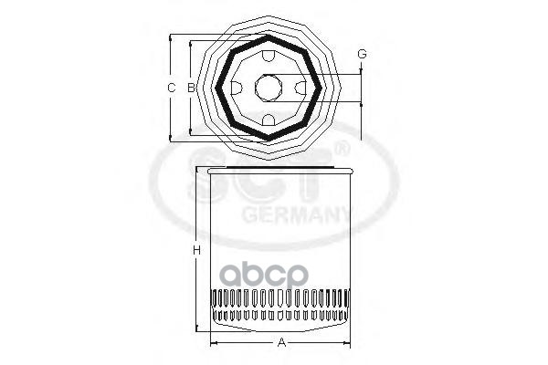 фото Фильтр масляный sct germany sm133 sct арт. sm133