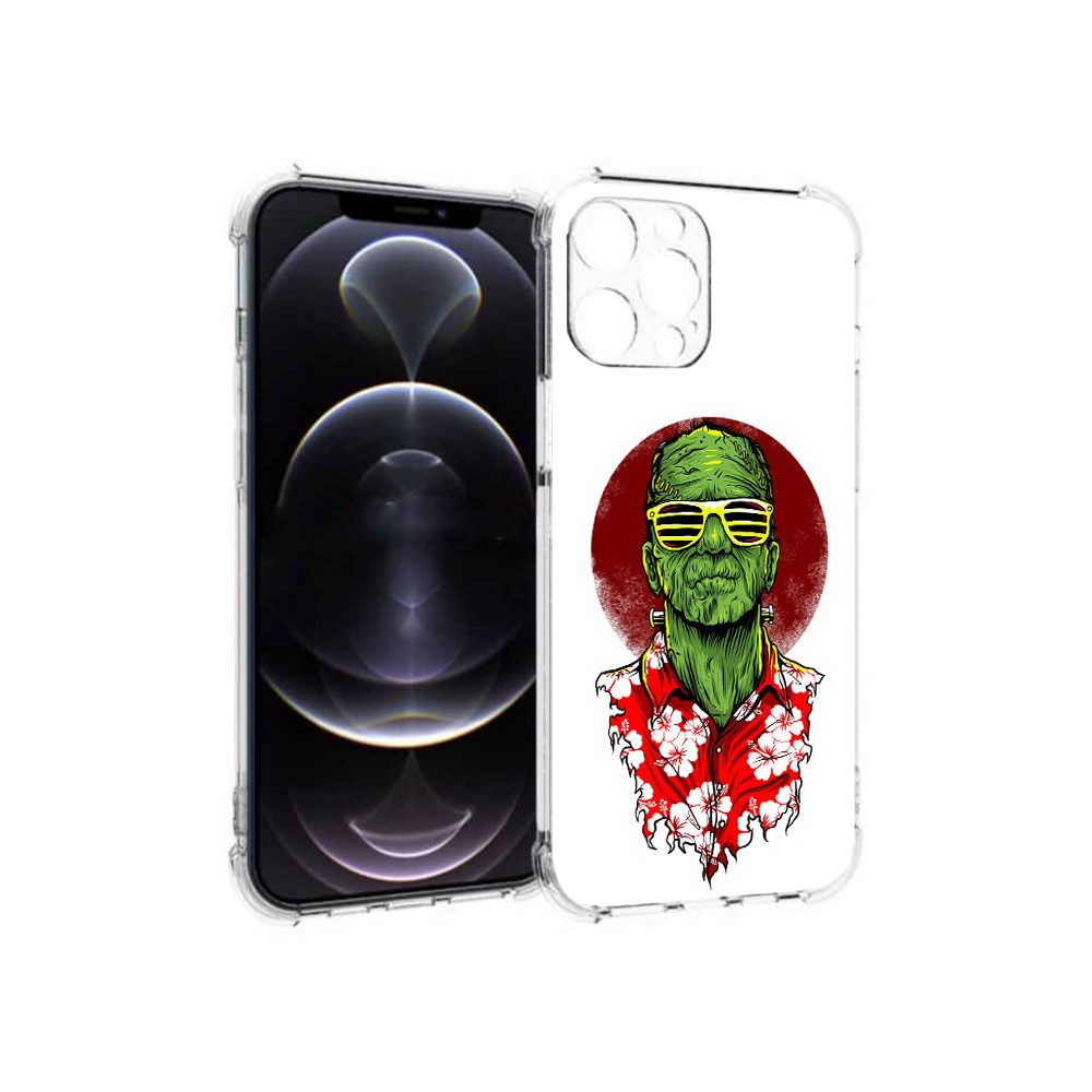 

Чехол MyPads Tocco для Apple iPhone 13 Pro Max крутой зеленый мужчина в очках, Прозрачный, Tocco