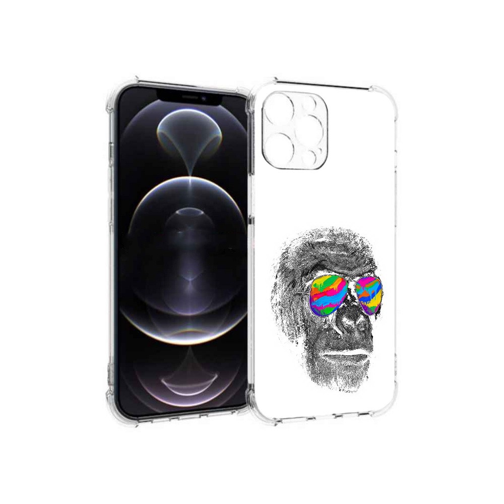 

Чехол MyPads Tocco для Apple iPhone 13 Pro Max крутая обезьяна в очках (PT163170.617.422), Прозрачный, Tocco