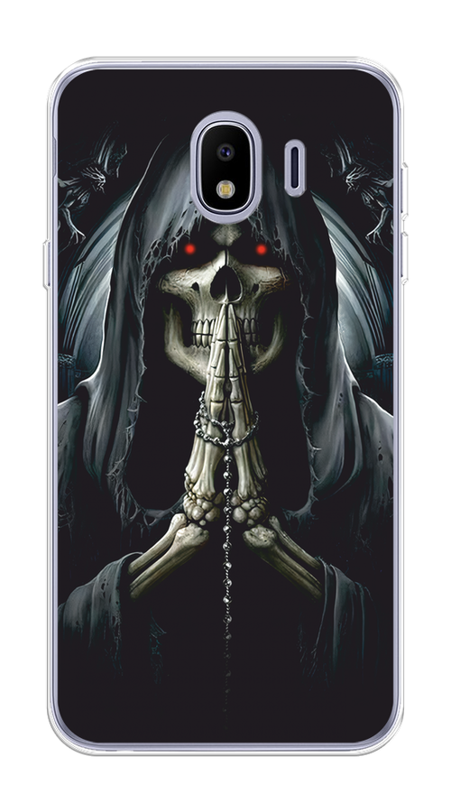 

Чехол на Samsung Galaxy J4 "Молитва", Серый, 26450-1