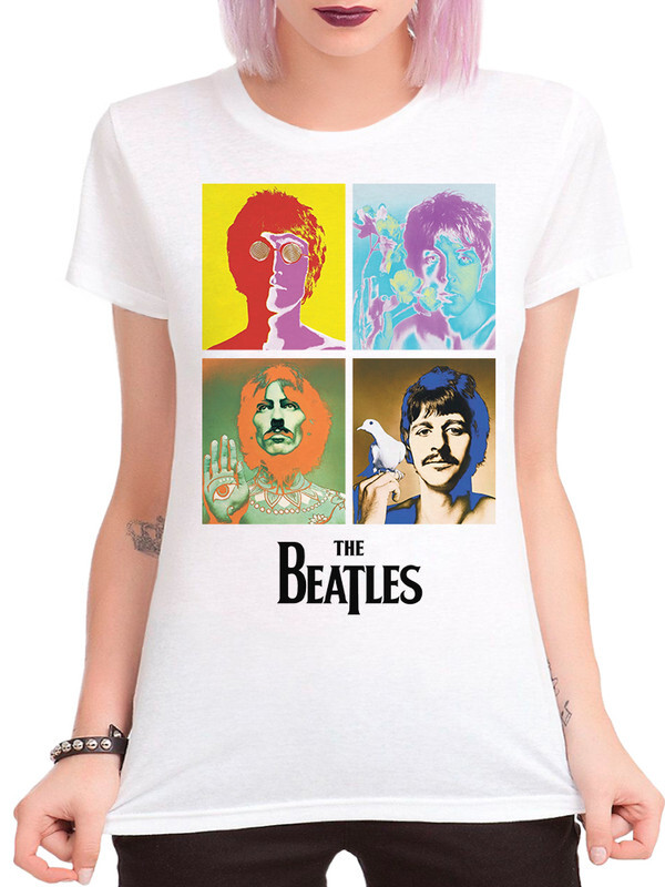 

Футболка женская DreamShirts Studio The Beatles 593-beatles-1 белая XS, Белый, The Beatles 593-beatles-1