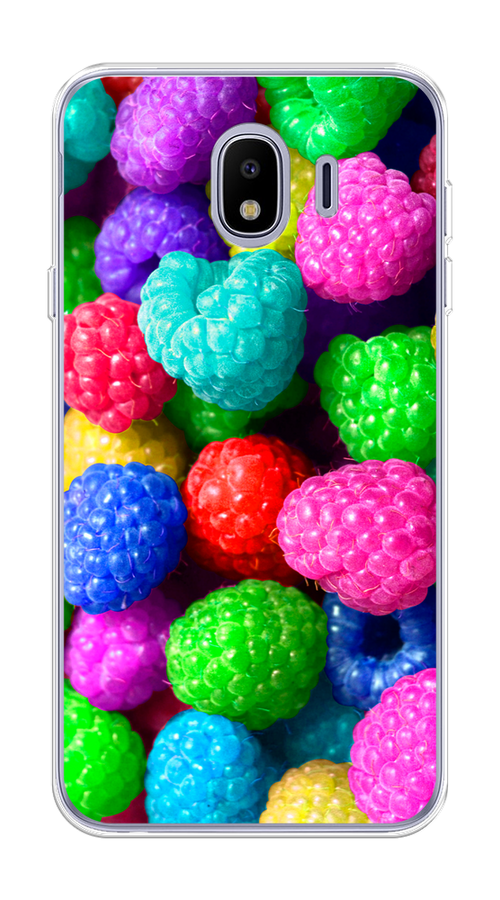 

Чехол на Samsung Galaxy J4 "Леденцовая малина", Фиолетовый;розовый;зеленый, 26450-1
