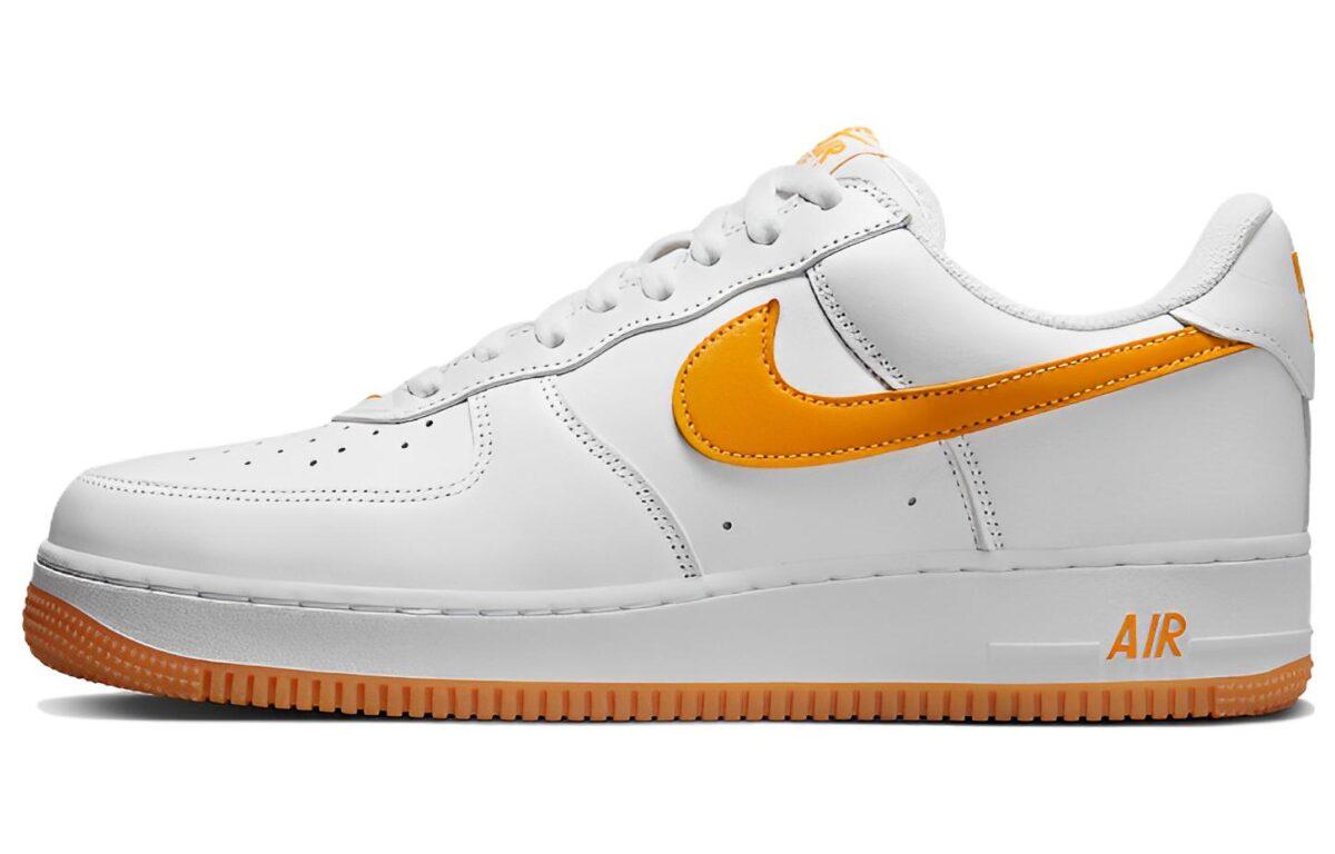 

Кеды унисекс Nike Air Force 1 University Gold белые 38 EU, Белый, Air Force 1 University Gold