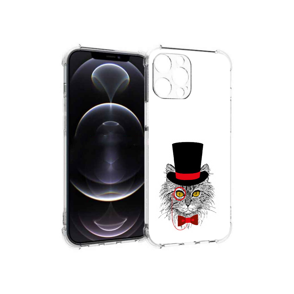 

Чехол MyPads Tocco для Apple iPhone 13 Pro Max кот в шляпе (PT163170.617.397), Прозрачный, Tocco