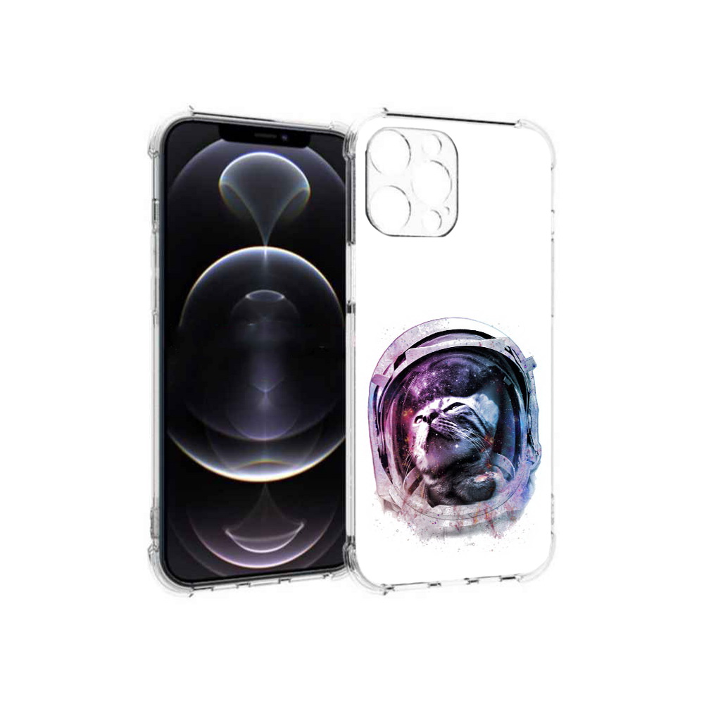 

Чехол MyPads Tocco для Apple iPhone 13 Pro Max кот в шлеме (PT163170.617.396), Прозрачный, Tocco