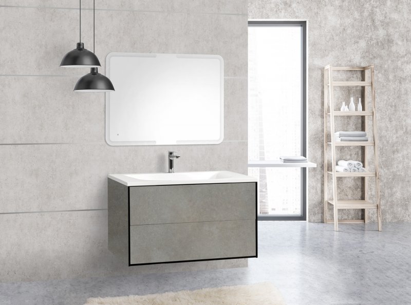 

Тумба для комплекта Cezares PREMIER-HPL-100-2C-SO-CESTR-BLUM cemento struttura, Серый