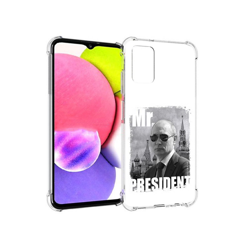 

Чехол MyPads Tocco для Samsung Galaxy A03s Путин (PT162170.549.141), Прозрачный, Tocco