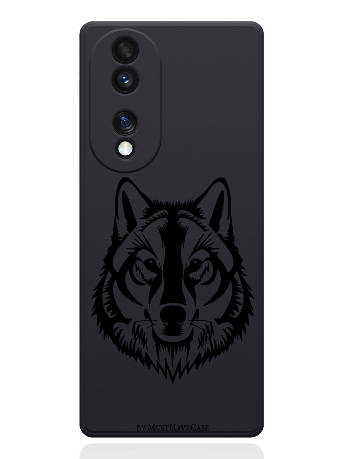 

Чехол MustHaveCase для Honor 70 Волк черный