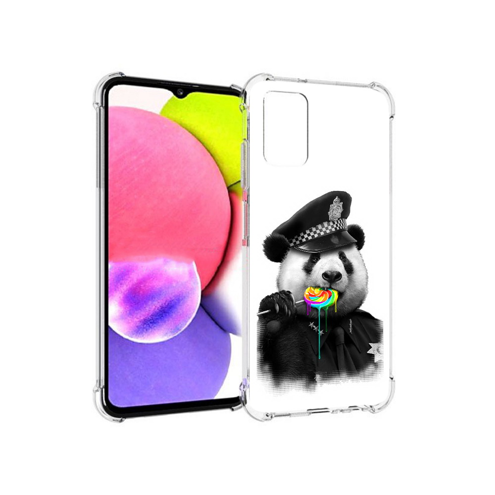 

Чехол MyPads Tocco для Samsung Galaxy A03s Панда полиция (PT162170.549.130), Прозрачный, Tocco