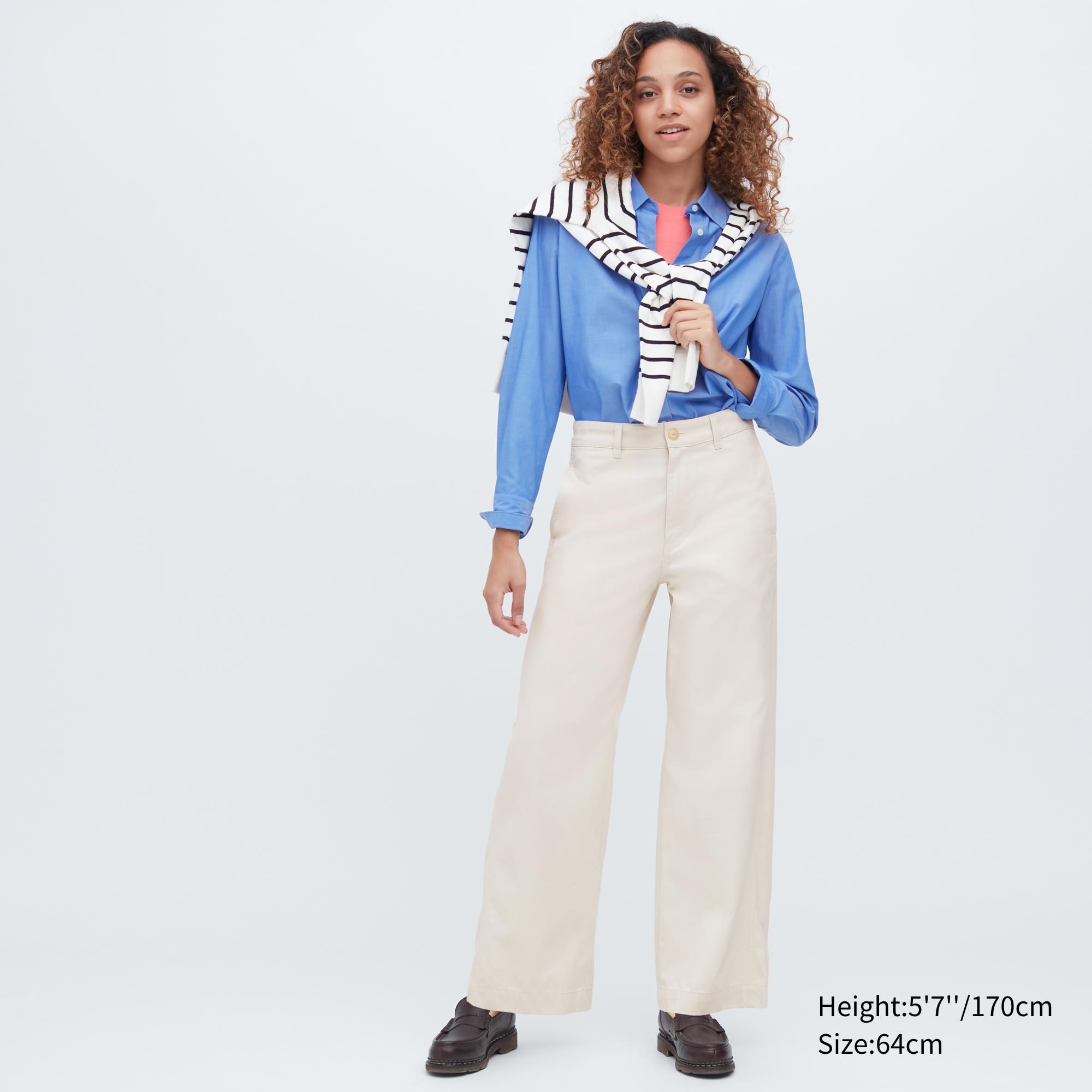 Брюки женские UNIQLO 456114COL01 белые 29 (доставка из-за рубежа)