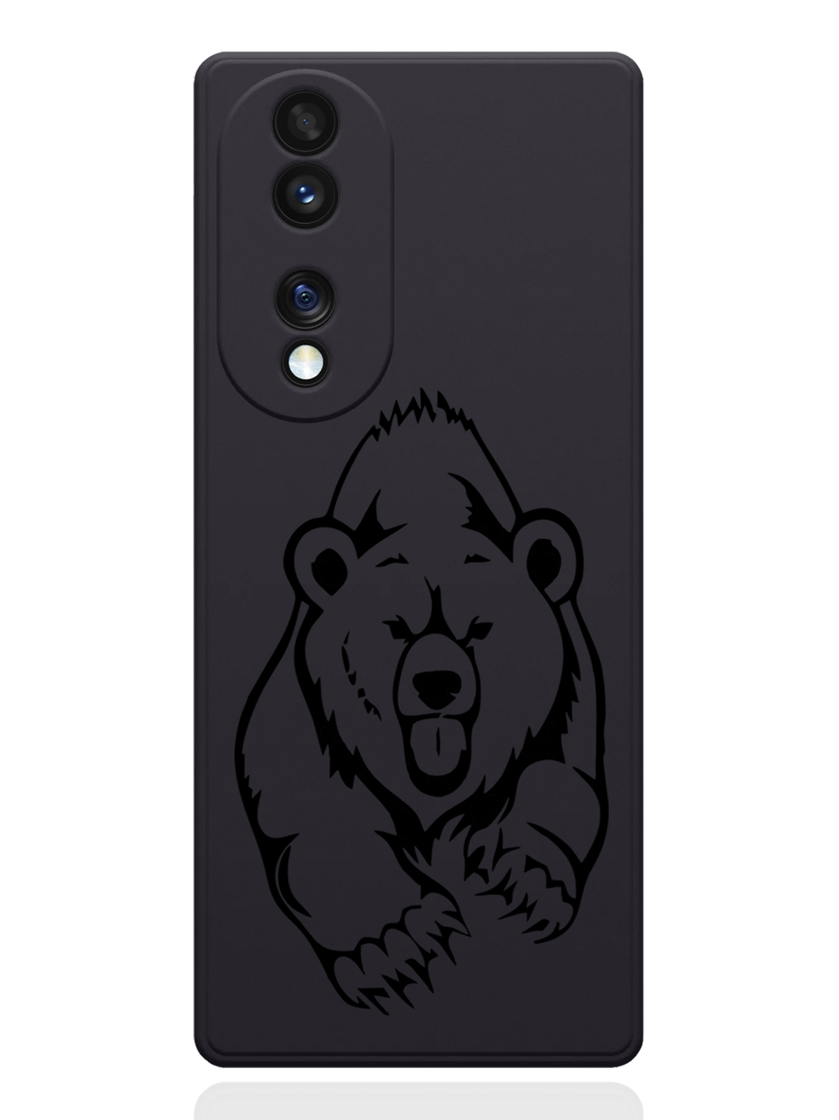 

Чехол MustHaveCase для Honor 70 Медведь черный