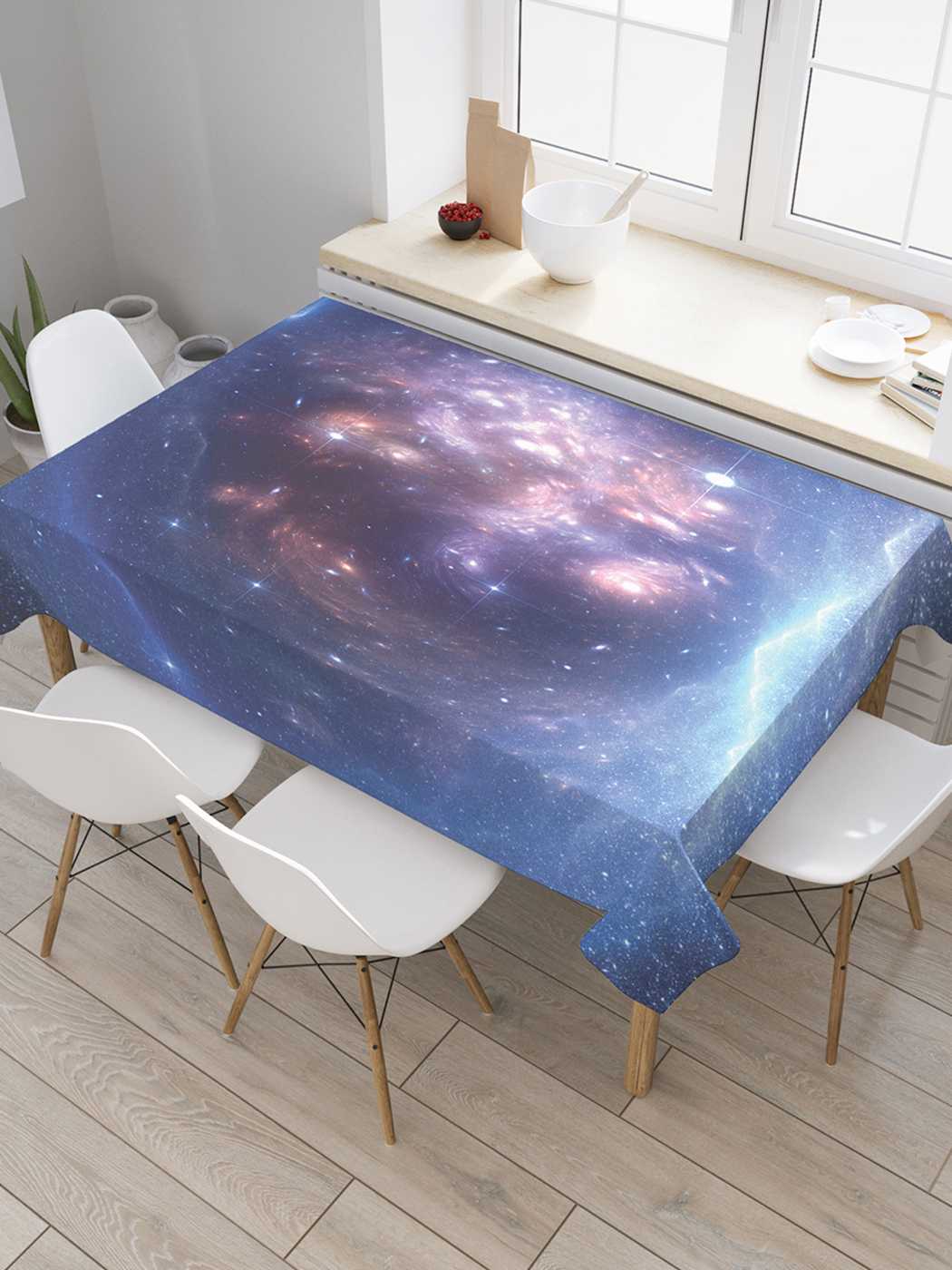 

Скатерть прямоугольная JoyArty "Космические видения" из сатена, 180x145 см, Фиолетовый, Космические видения