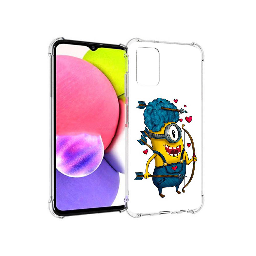 

Чехол MyPads Tocco для Samsung Galaxy A03s Миньон купидон (PT162170.549.117), Прозрачный, Tocco