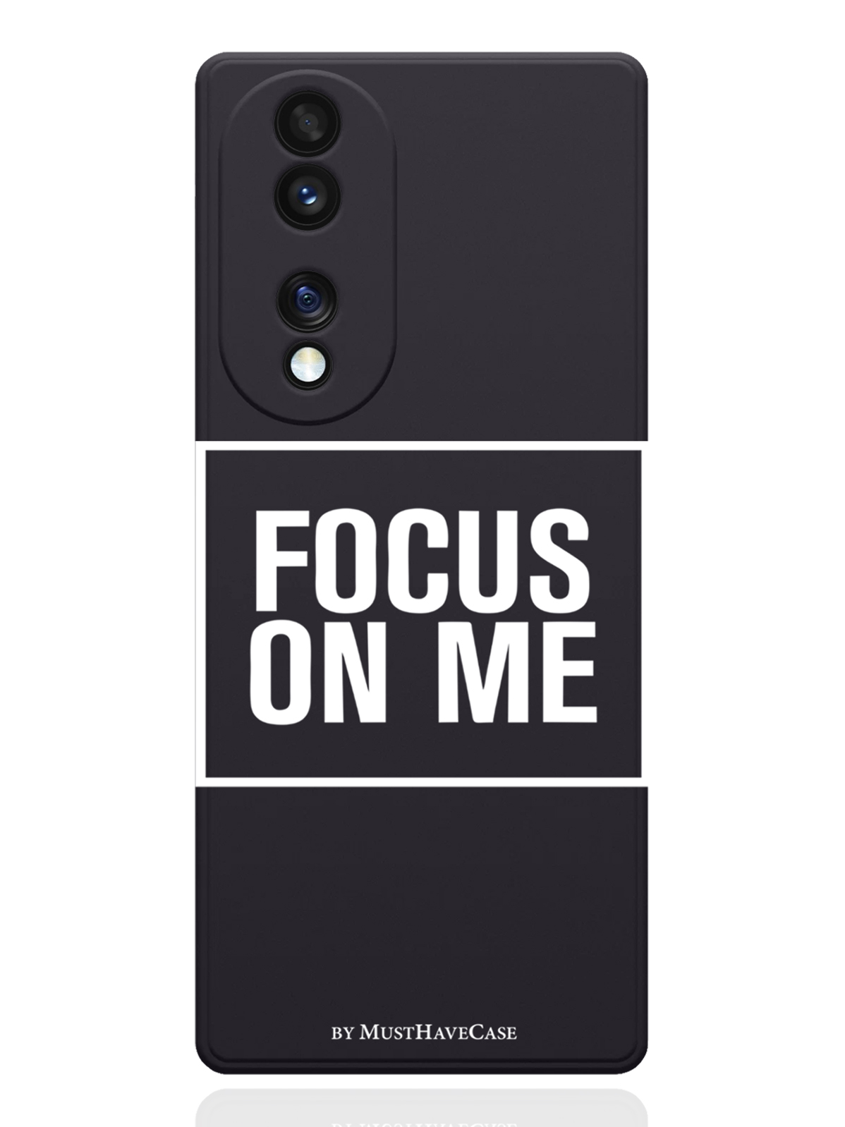 

Чехол MustHaveCase для Honor 70 Focus on me черный, Черный;белый