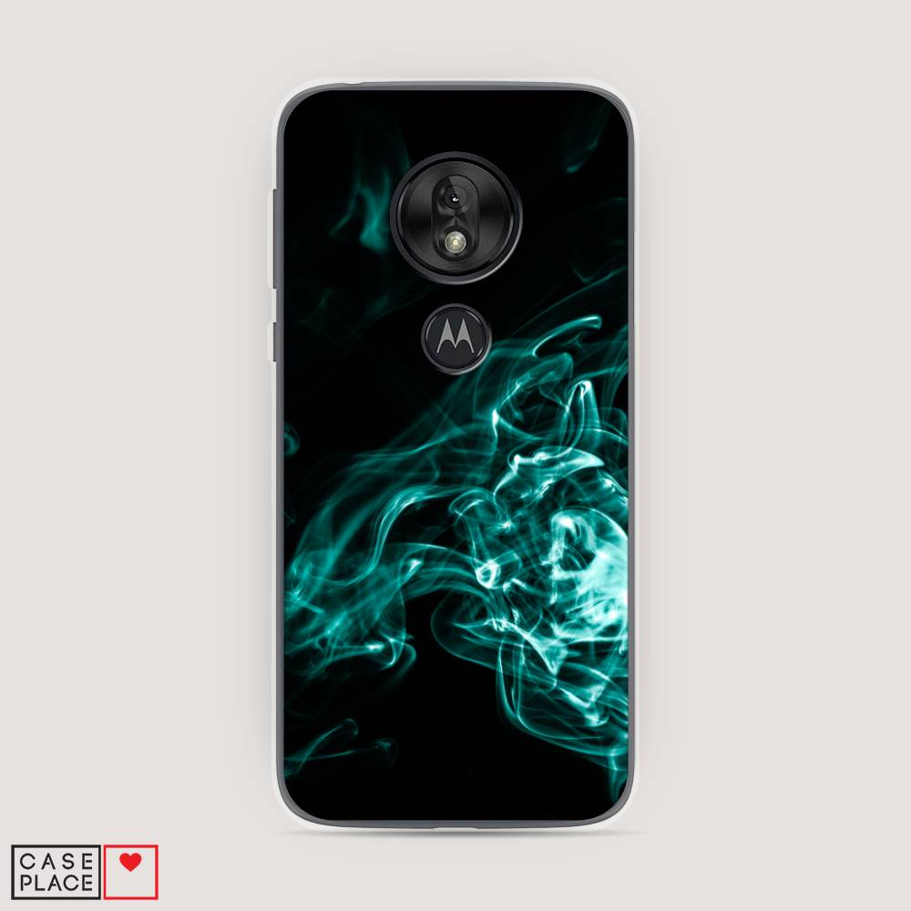 

Чехол на Motorola Moto G7 Play "Дым", Голубой;черный, 241250-3