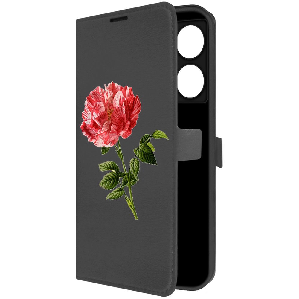 

Чехол-книжка Krutoff Eco Book для INFINIX Note 40 Рисованная роза (черный)
