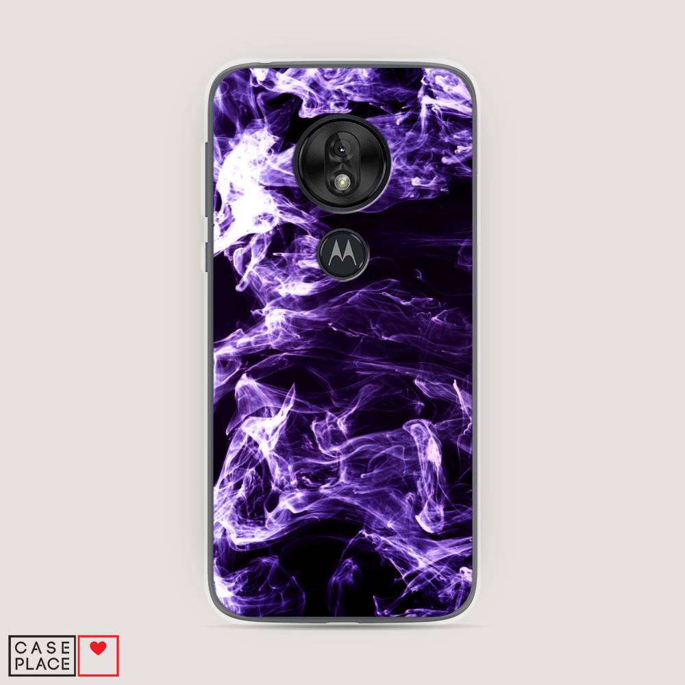 

Чехол на Motorola Moto G7 Play "Фиолетовый дым", Фиолетовый;белый;черный, 241250-3