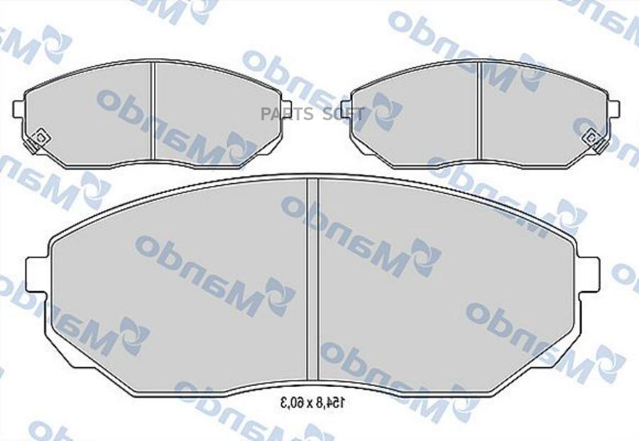 

Тормозные колодки Mando передние дисковые MBF015587