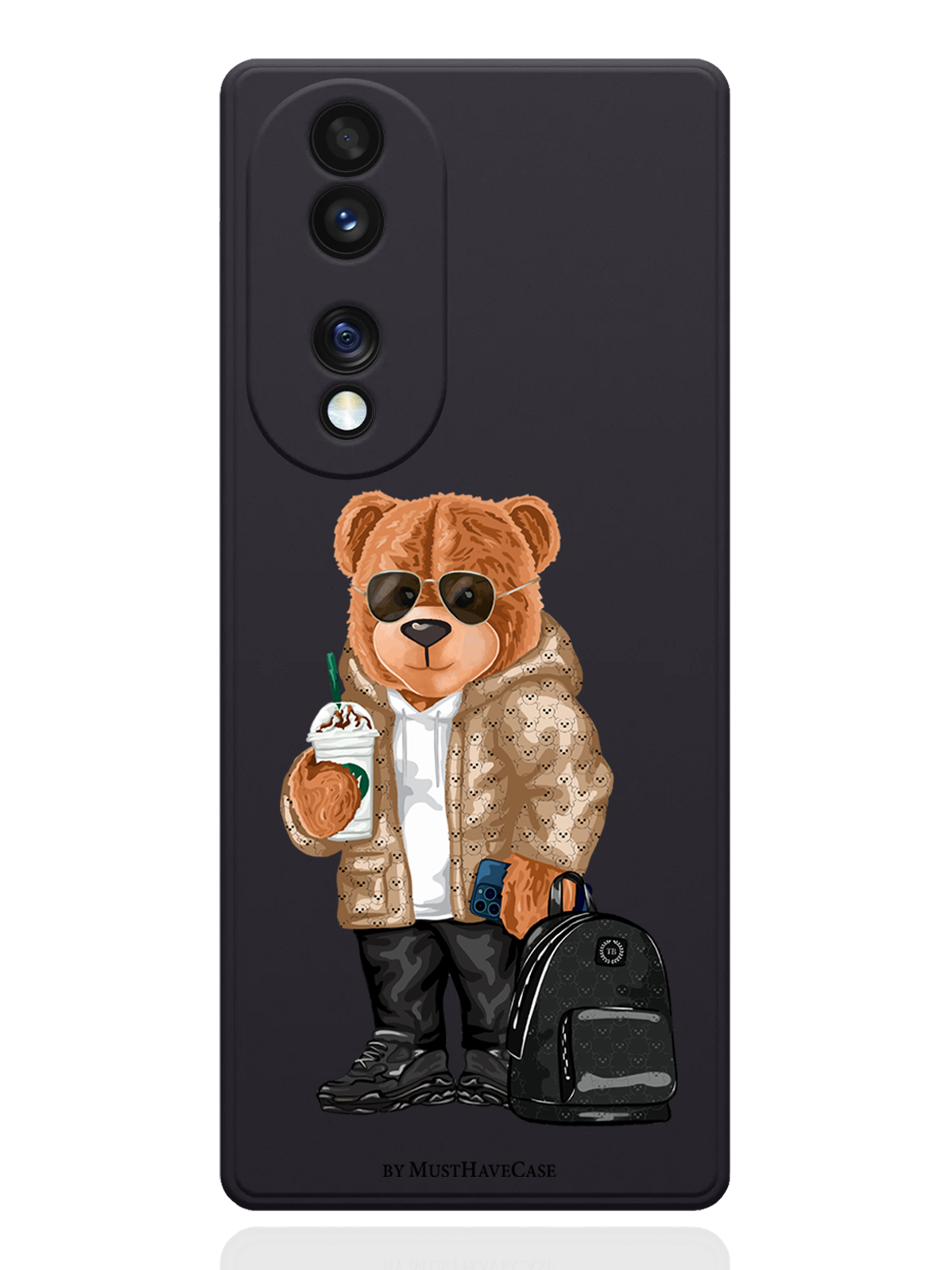 

Чехол MustHaveCase для Honor 70 Tony Style в очках черный, Коричневый;черный;белый
