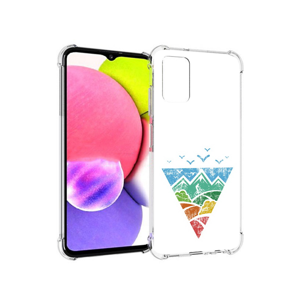 Чехол MyPads Tocco для Samsung Galaxy A03s Лес земля море чайки (PT162170.549.105)