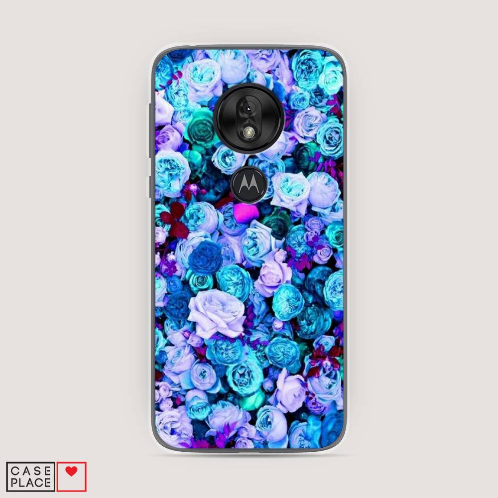 

Чехол на Motorola Moto G7 Play "Цветочный ковер", Фиолетовый, 241250-2