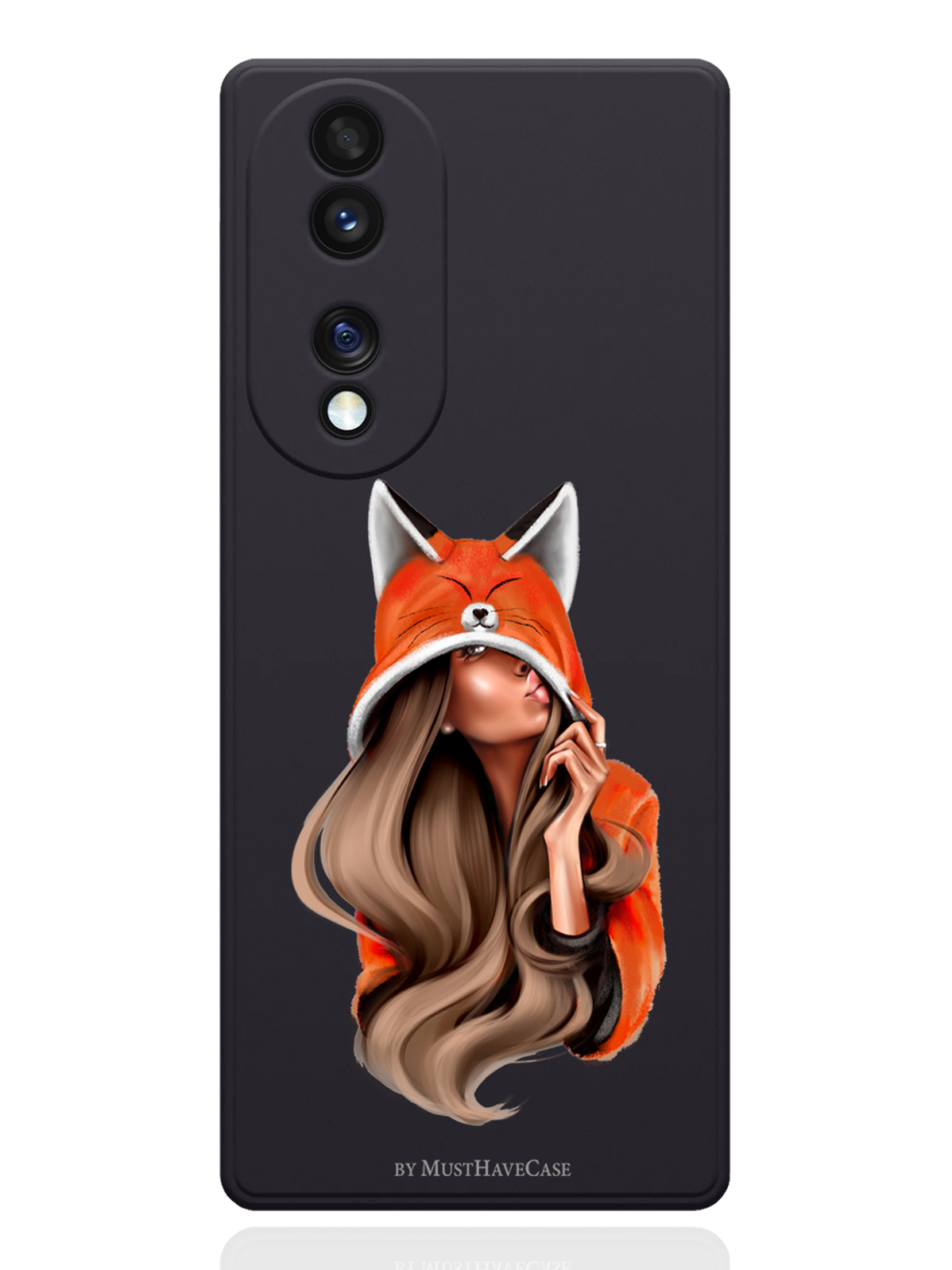 

Чехол MustHaveCase для Honor 70 Foxy Girl/Лисичка черный, Оранжевый;черный