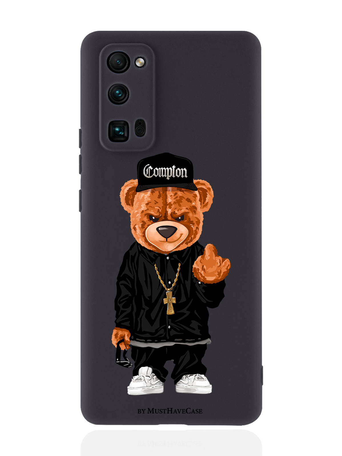 Чехол MustHaveCase для Honor 30 Pro Мишка Compton черный