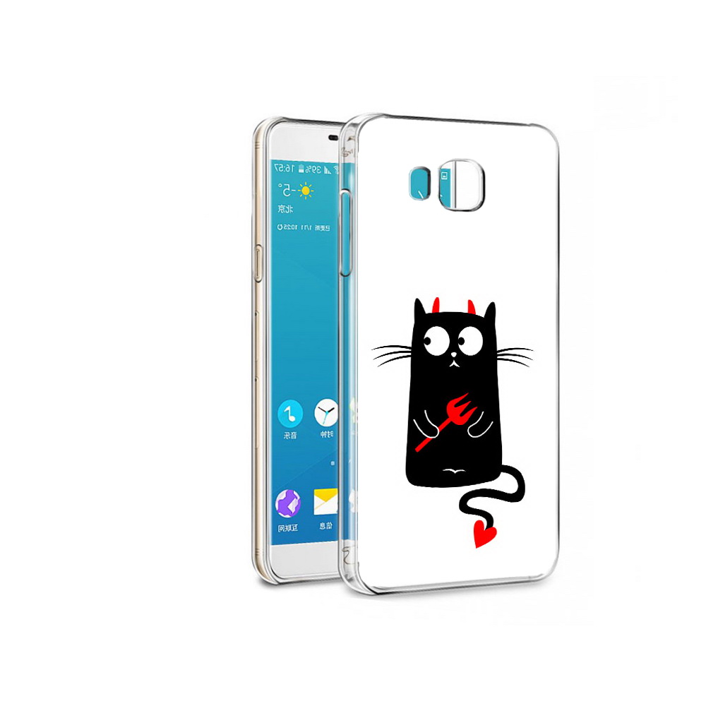 

Чехол MyPads Tocco для Samsung Galaxy C7 Pro Кот демон (PT74619.550.97), Прозрачный, Tocco