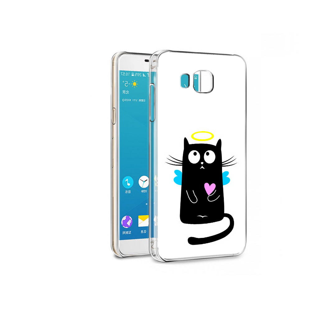 

Чехол MyPads Tocco для Samsung Galaxy C7 Pro Кот ангелок (PT74619.550.96), Прозрачный, Tocco