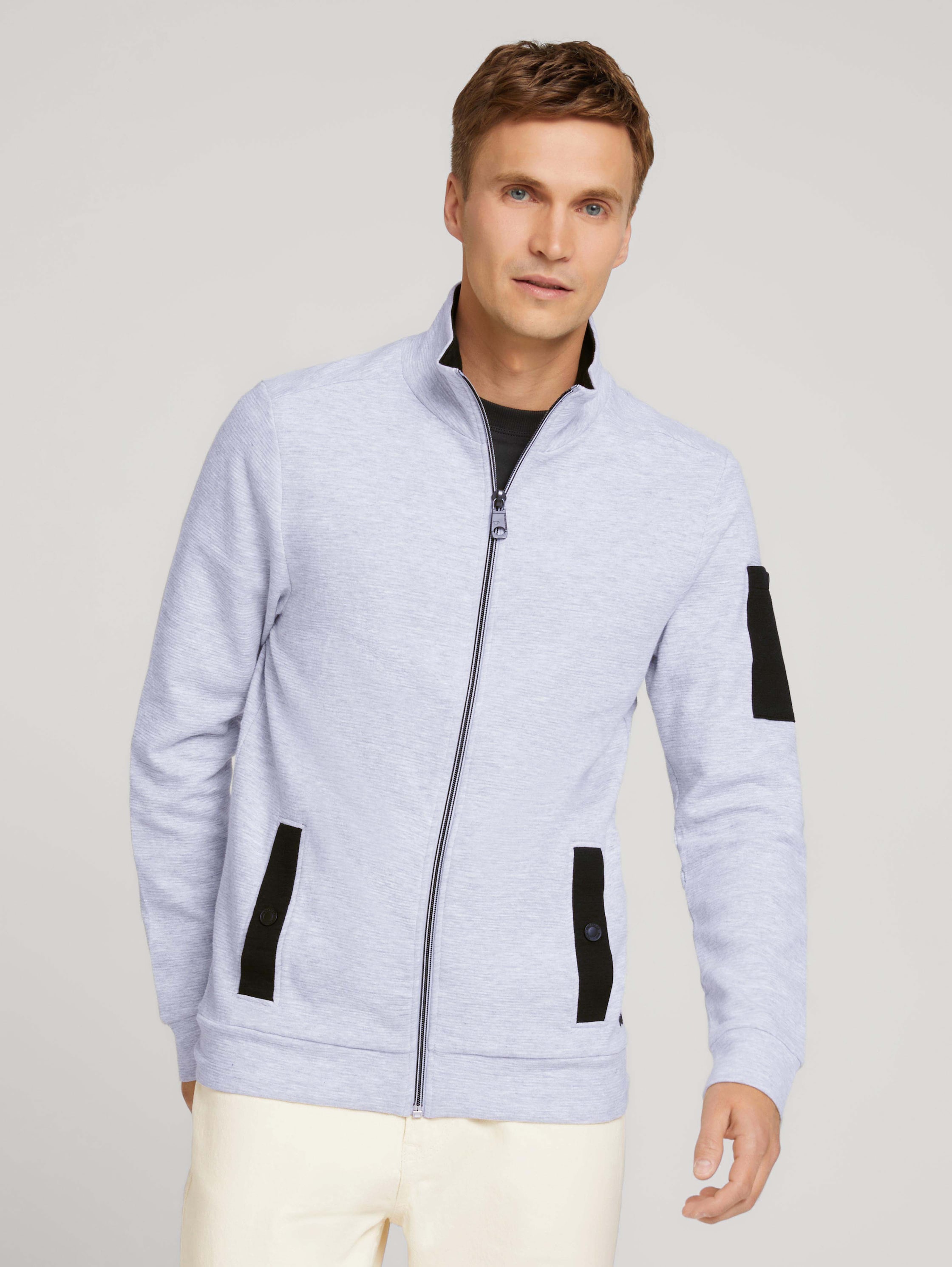 

Олимпийка мужская TOM TAILOR 1029120 серая XL, 1029120