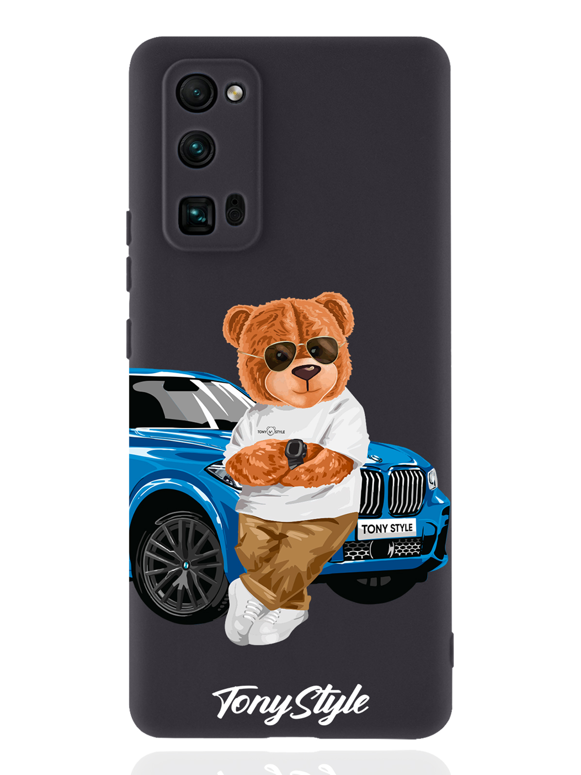 

Чехол Tony Style для Honor 30 Pro Tony Style с машиной черный, Голубой;коричневый;белый