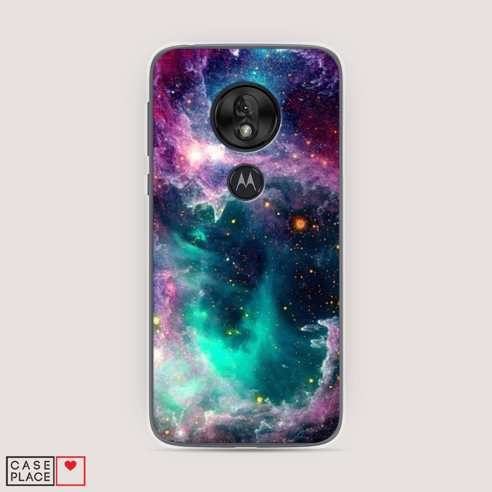 

Чехол на Motorola Moto G7 Play "Звездные облака", Розовый;бежевый, 241250-2