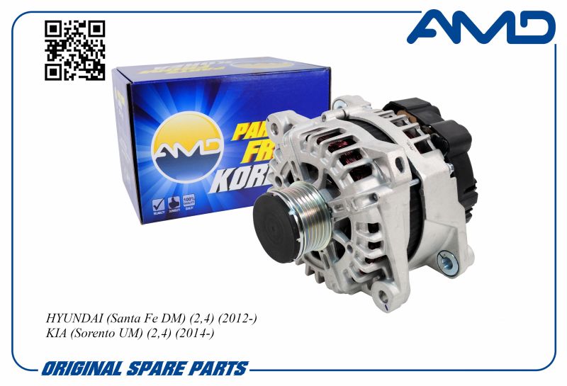 

Генератор 37300-2G750 AMD.EL1174 POLY-VF6 HYUNDAI Santa Fe DM 2,4 12- KIA Sorento UM 2,4