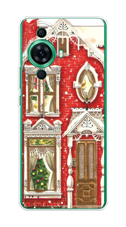 

Чехол на Huawei Nova 11 Pro "Пряничный домик", Белый;красный;зеленый, 6121350-5