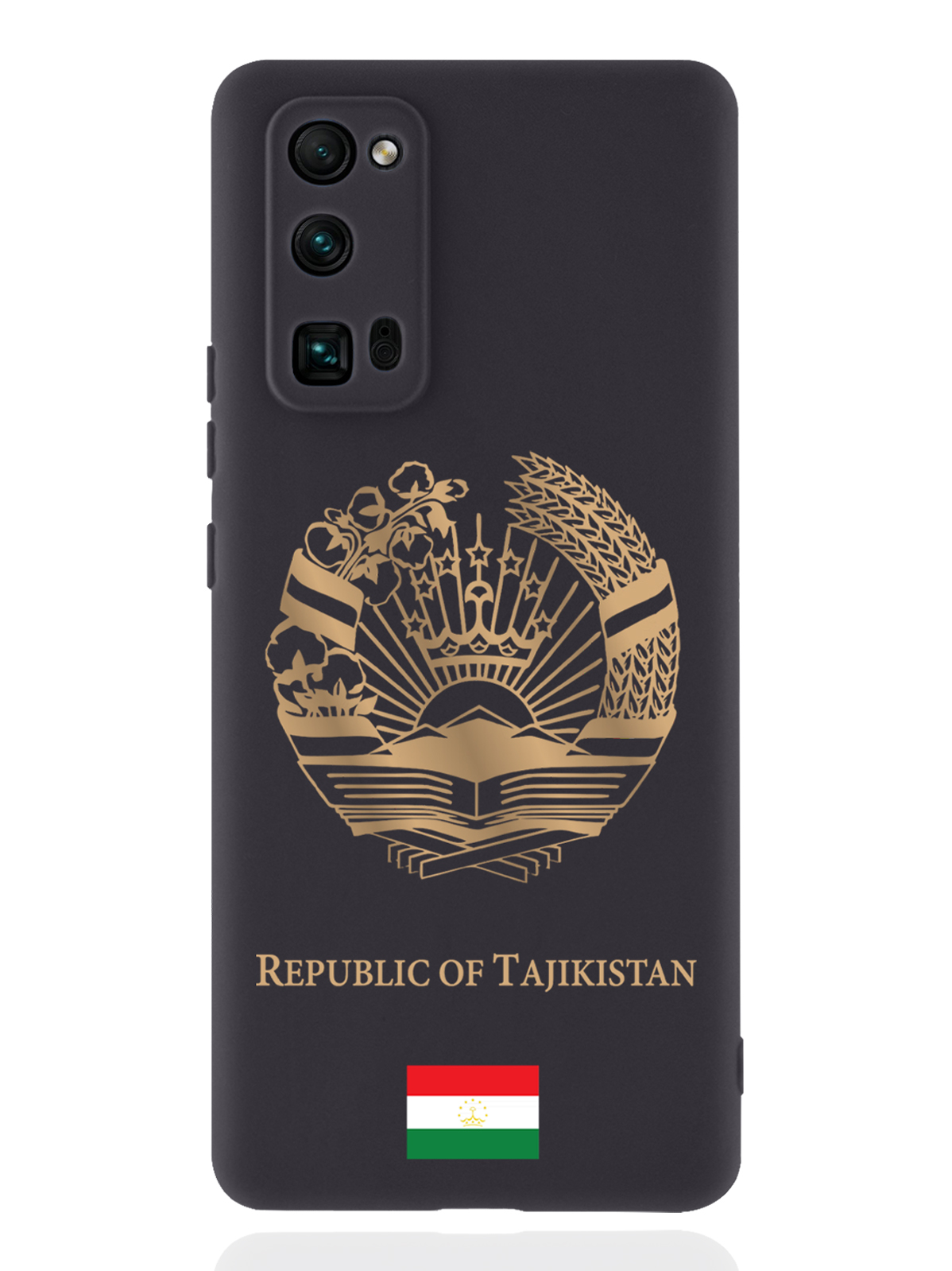 

Чехол SignumCase для Honor 30 Pro Золотой Герб Таджикистана черный, Золотистый;черный