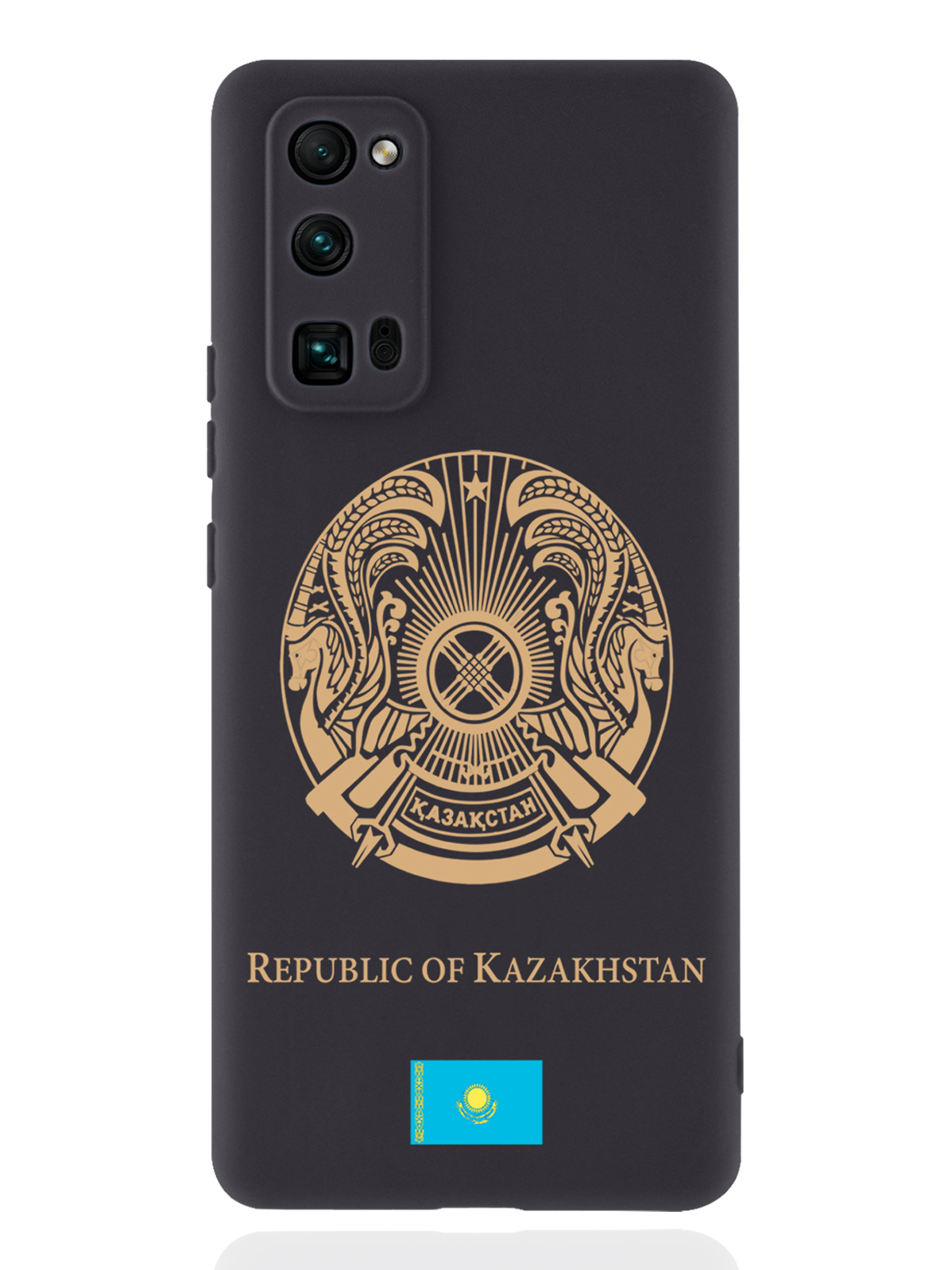 

Чехол SignumCase для Honor 30 Pro Золотой Герб Казахстана черный, Золотистый;черный