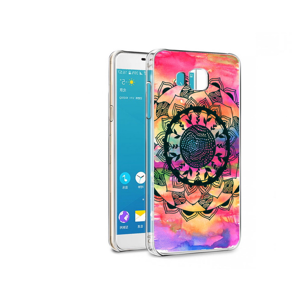 

Чехол MyPads Tocco для Samsung Galaxy C7 Pro яркая абстракция круглый цветок, Прозрачный, Tocco